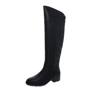 Vince Camuto Jorshie2 Wide Calf Tall Black Leather Boots Size 7M (EU 37.5)